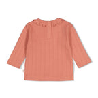 Feetje | Geripptes Longsleeve Pointelle – Forest Garden