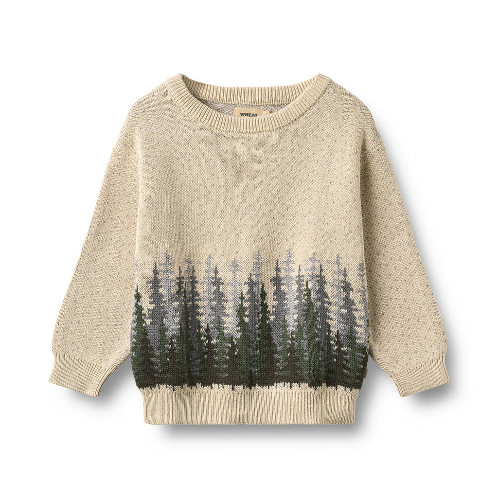Wheat | Finley Jacquard Strickpullover – Offwhite