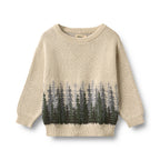 Wheat | Finley Jacquard Strickpullover – Offwhite