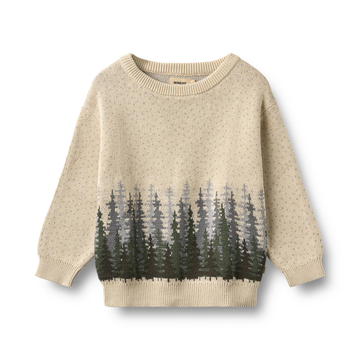 Wheat | Finley Jacquard Strickpullover – Offwhite