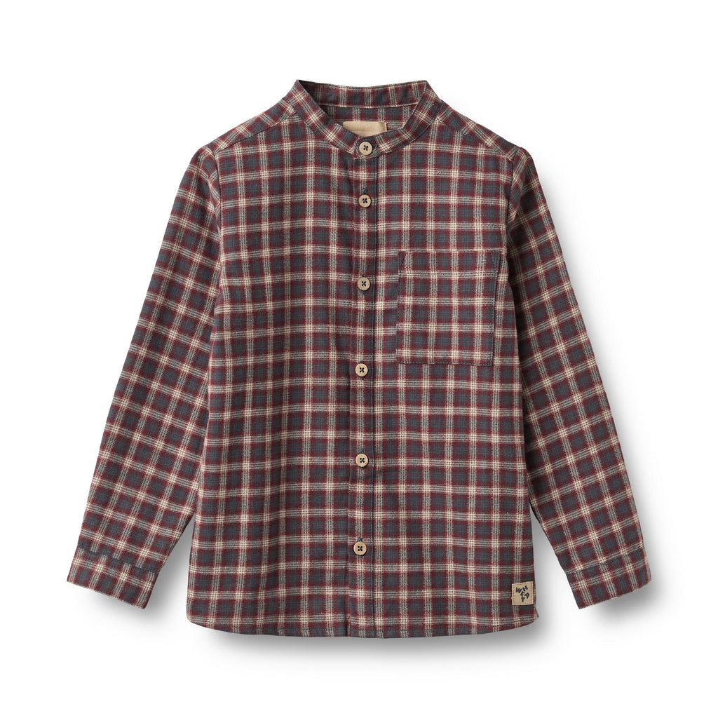 Wheat | Willum Flanellhemd – Blue Holiday Check