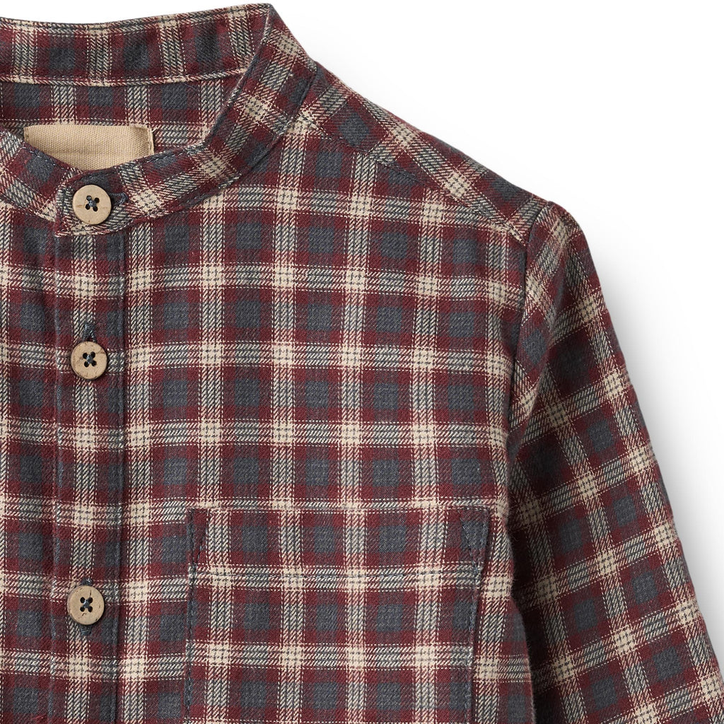Wheat | Willum Flanellhemd – Blue Holiday Check