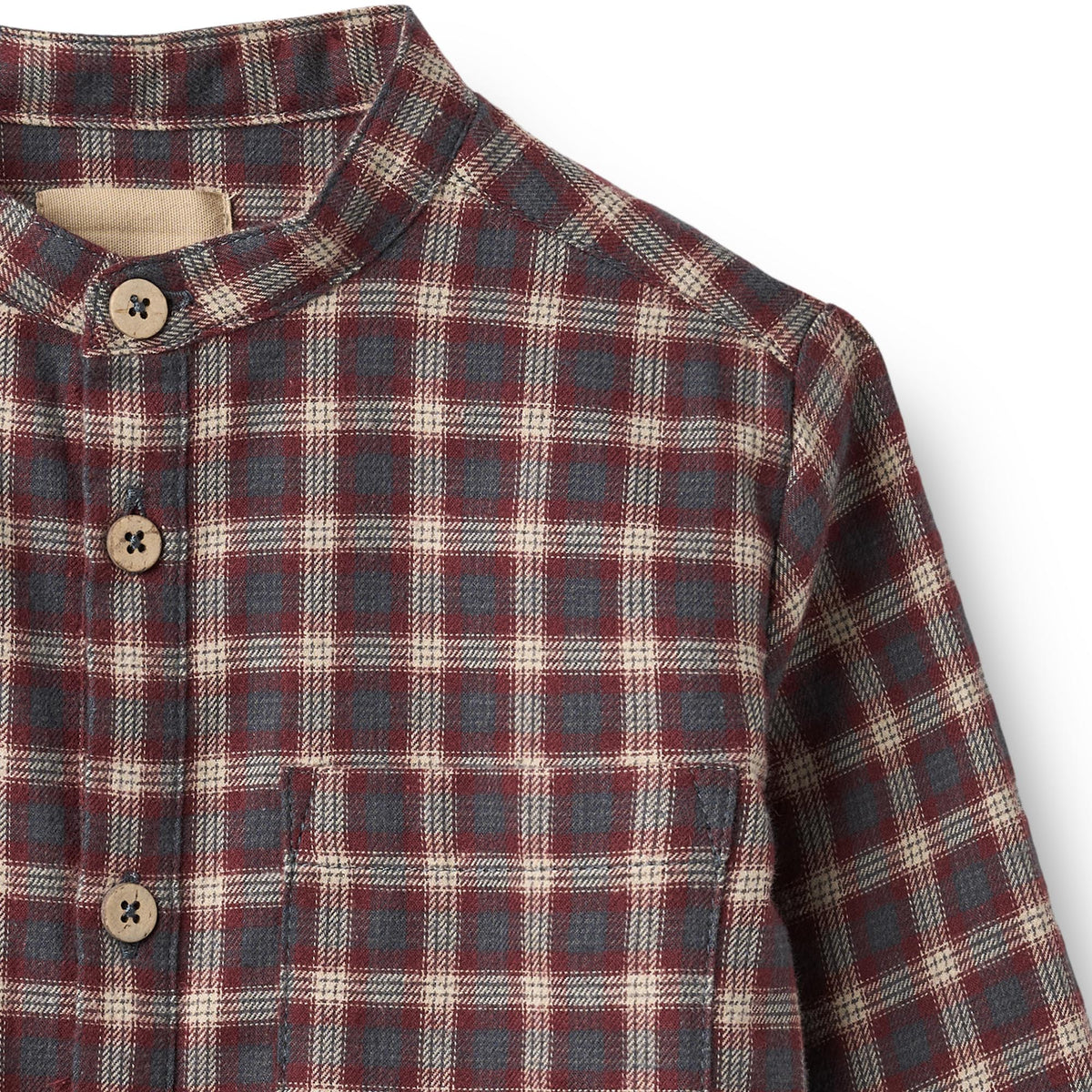 Wheat | Willum Flanellhemd – Blue Holiday Check