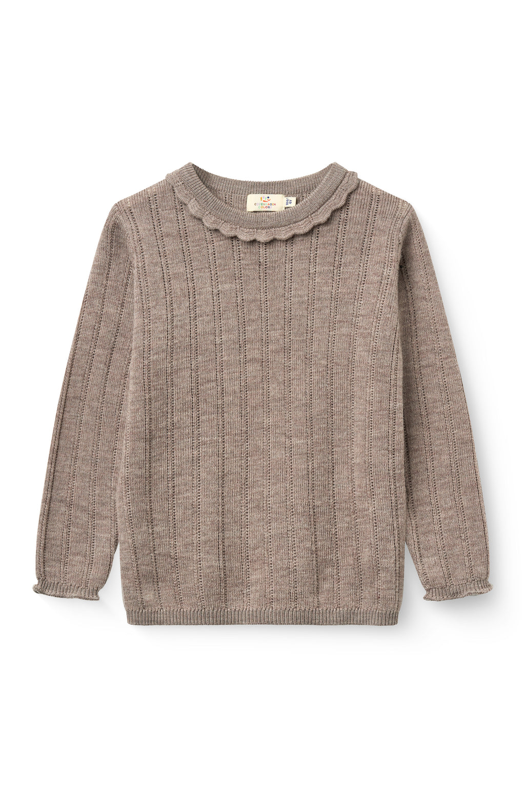 Copenhagen Colors | Merino Pointelle Bluse - Natural Melange