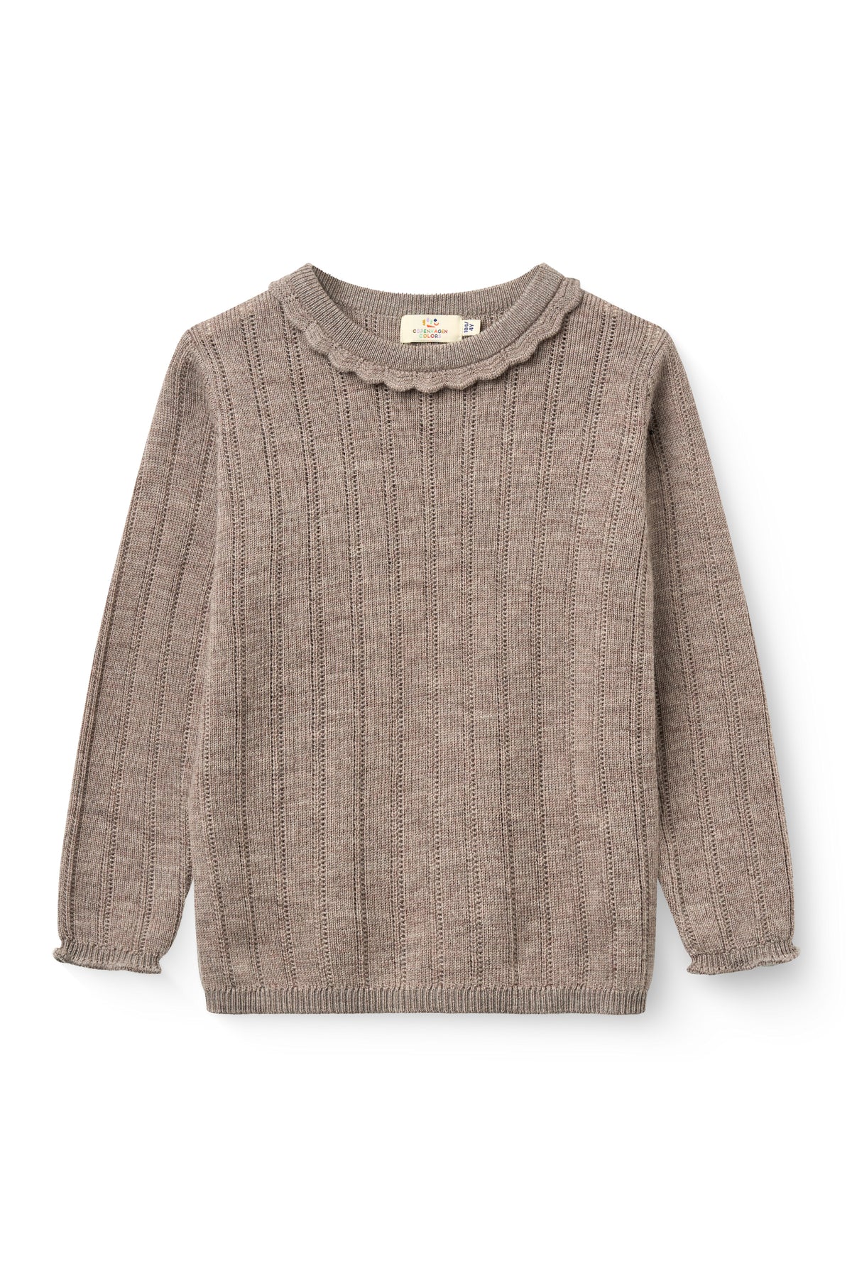 Copenhagen Colors | Merino Pointelle Bluse - Natural Melange