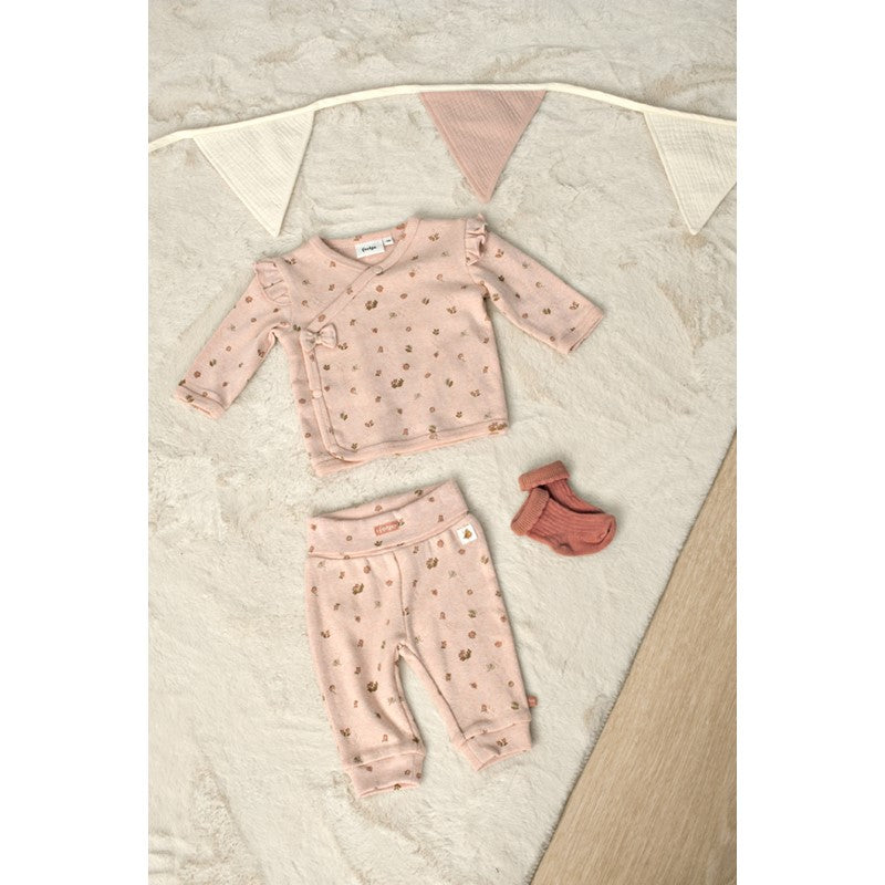 Feetje | Geripptes Wickelshirt Pointelle  – Fall in Love
