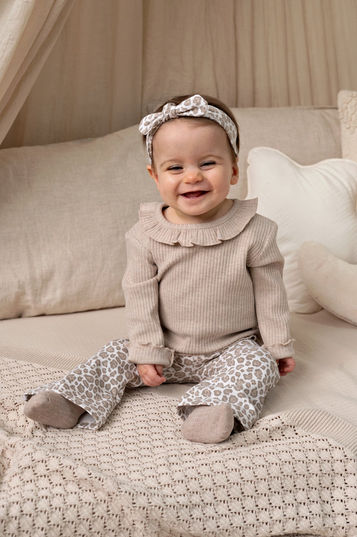 Feetje | Longsleeve Ripp | Taupe Melange
