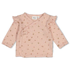 Feetje | Geripptes Wickelshirt Pointelle  – Fall in Love