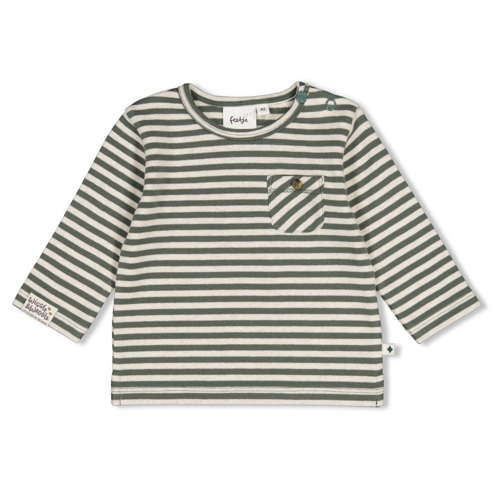 Feetje | geripptes Ringel-Langarmshirt - Wiggle and Waddle